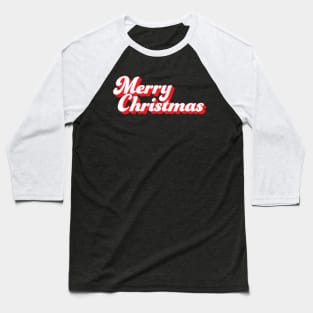 Retro Merry Christmas Baseball T-Shirt